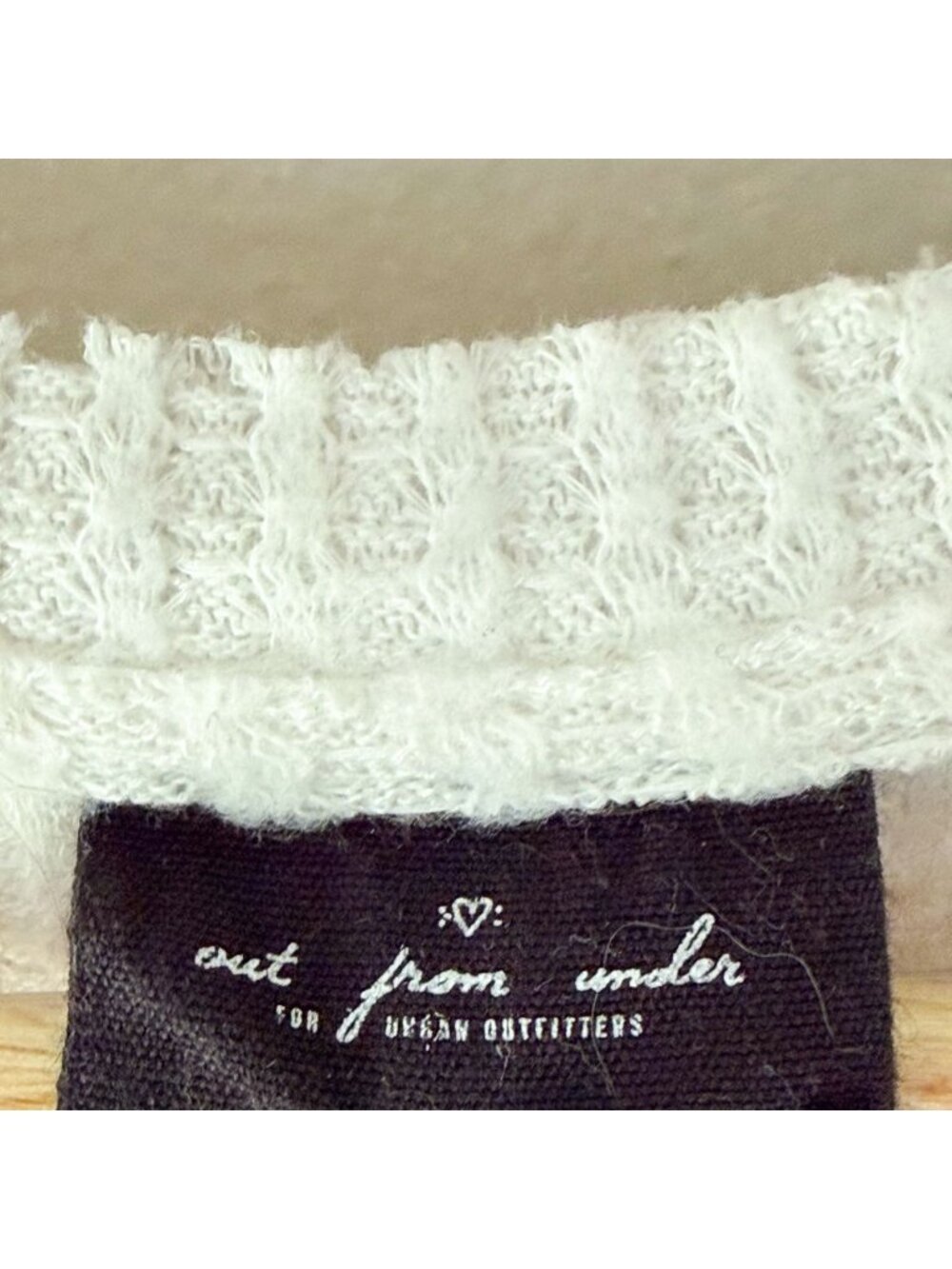 Urban Outfitters Out From Under White Waffle Knit Button Front Sweater XS - Picture 5 of 7